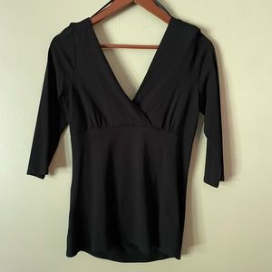 White House Black Market Black Stretch Top